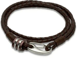 Men's Stainless Steel Leather Bracelet