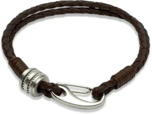 Men's Stainless Steel Leather Bracelet