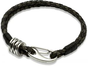 Men's Stainless Steel Leather Bracelet