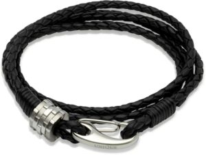 Men's Stainless Steel Leather Bracelet