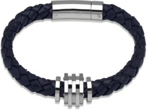 Men's Stainless Steel Leather Bracelet