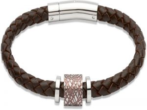 Men's Stainless Steel Leather Bracelet