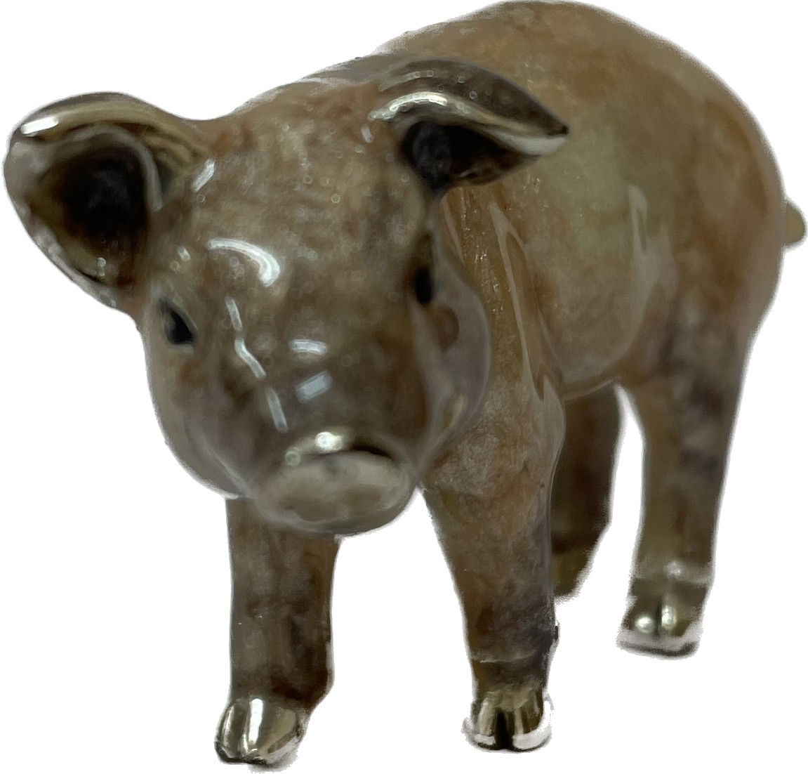 Sterling Silver Enamel Pig By Sorini Argenti - Image 2