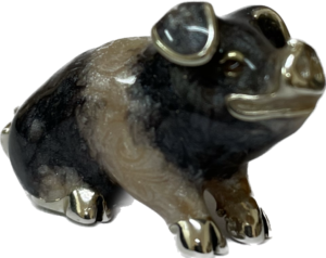 Sterling Silver Enamel Pig By Saturno