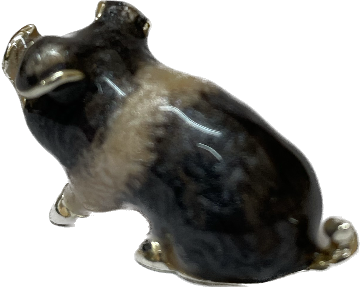 Saturno Sterling Silver Enamel Pig - Image 4