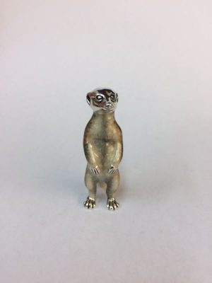 Sterling Silver Enamel Meerkat by Saturno