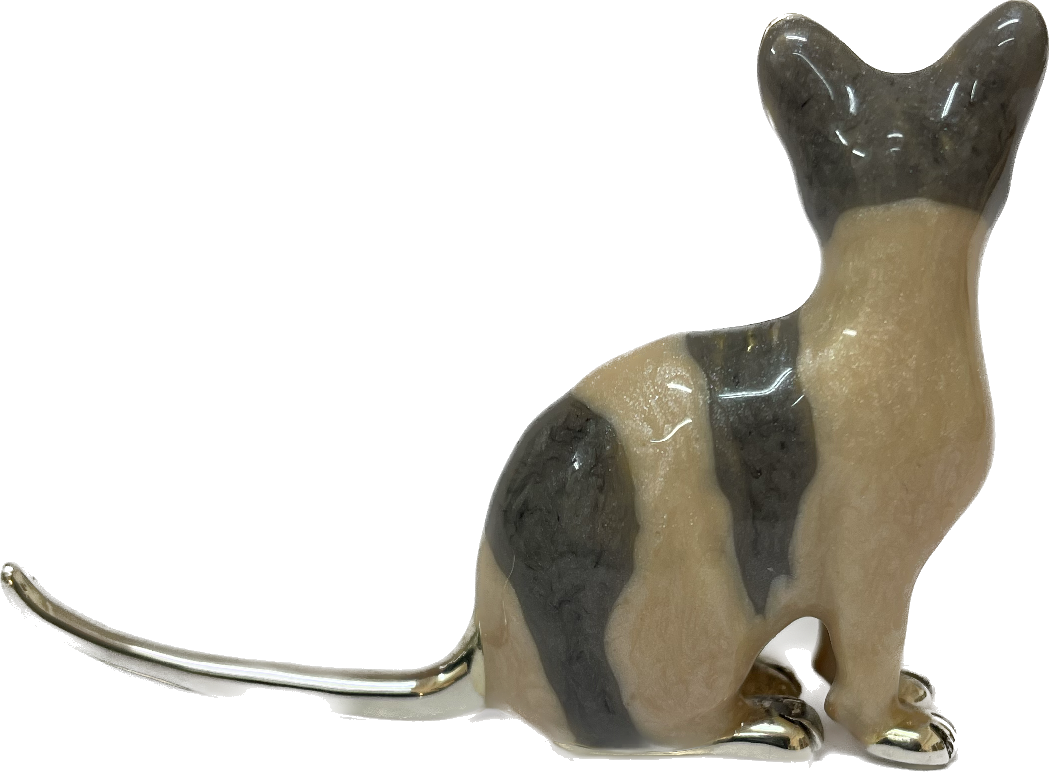 Saturno Sterling Silver Enamel Sphynx Cat - Image 3