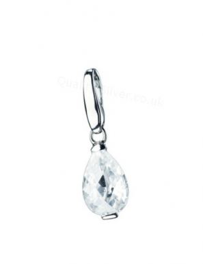 White CZ Teardrop