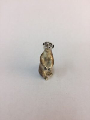 Sterling Silver Enamel Meerkat by Saturno