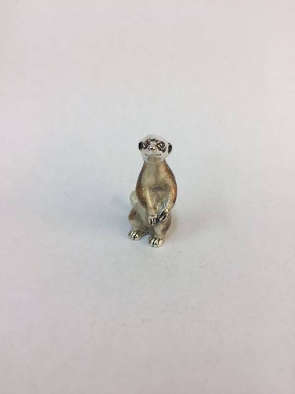 Sterling Silver Enamel Meerkat by Saturno