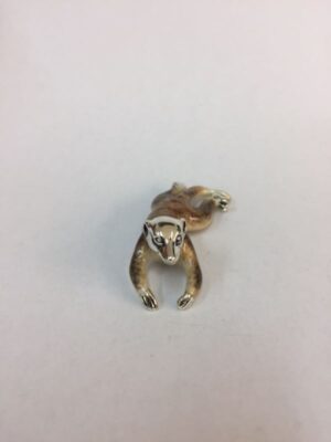 Sterling Silver Enamel Meerkat by Saturno