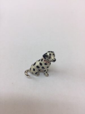 Sterling Silver Enamel Dalmatian By Saturno Length approx 20mm - Height approx 25mm. This beautifully detailed sterling silver Dalmatian figurine has been hand enamelled and then finished with a protective lacquer to prevent tarnishing. Saturno figurines are highly collectable and make unique presents.