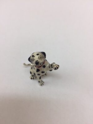 Sterling Silver Enamel Dalmatian By Saturno Length approx 30mm - Height approx 35mm. This beautifully detailed sterling silver Dalmatian figurine has been hand enamelled and then finished with a protective lacquer to prevent tarnishing. Saturno figurines are highly collectable and make unique presents.