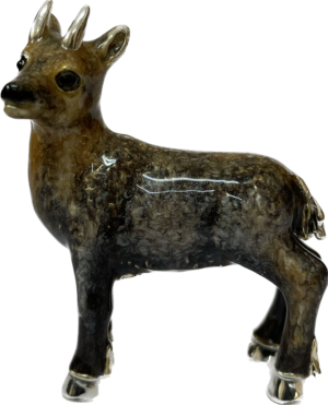 Sterling Silver Enamel Ibex by Saturno