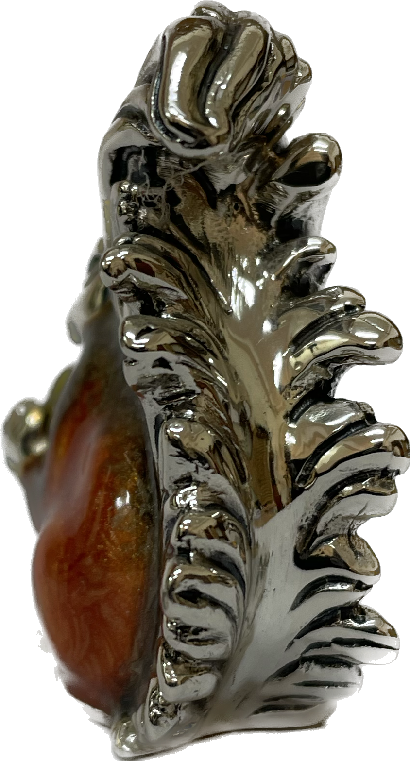 Sterling Silver Enamel Squirrel By Saturno