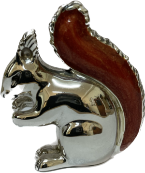 Sterling Silver Enamel Squirrel By Saturno