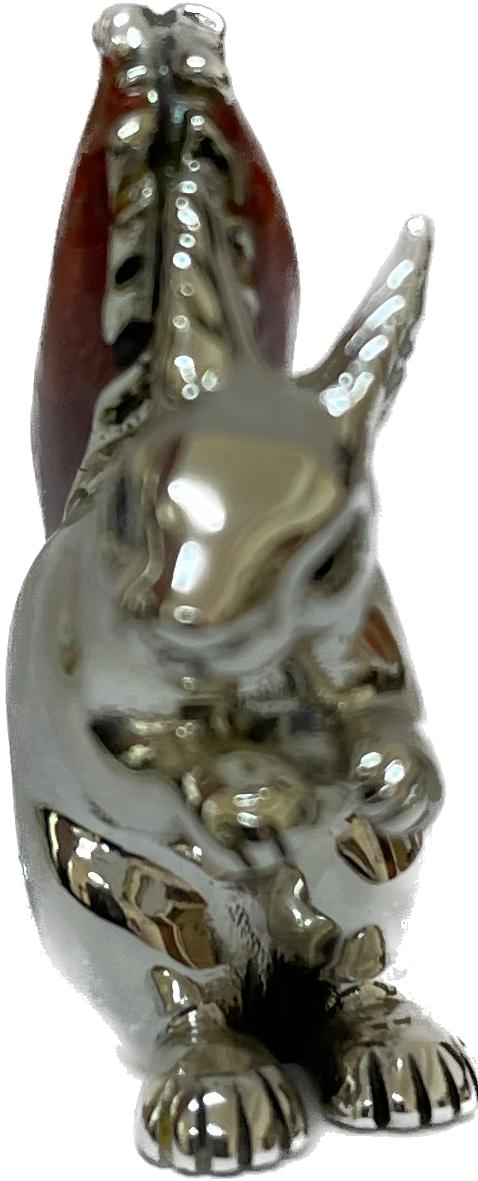 Sterling Silver Enamel Squirrel By Saturno